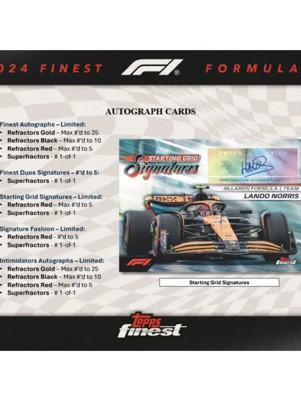 2024 Topps Finest Formula 1 Racing F1 Hobby Box - supplier5