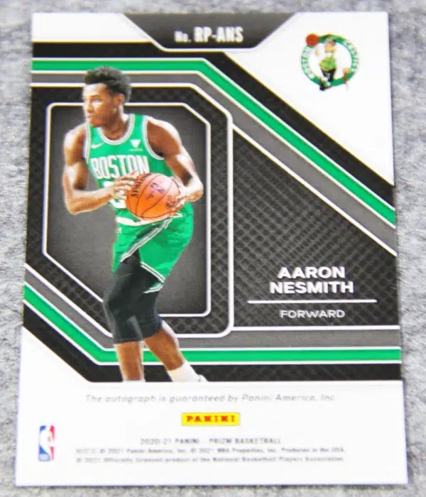 2020-21 Aaron Nesmith #RP-ANS Panini Prizm Rookie Penmanship Auto RC - back