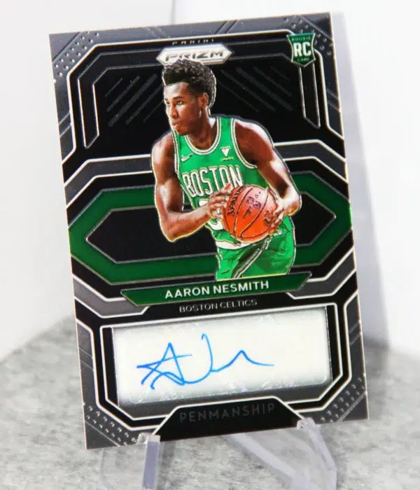 2020-21 Aaron Nesmith #RP-ANS Panini Prizm Rookie Penmanship Auto RC - stand