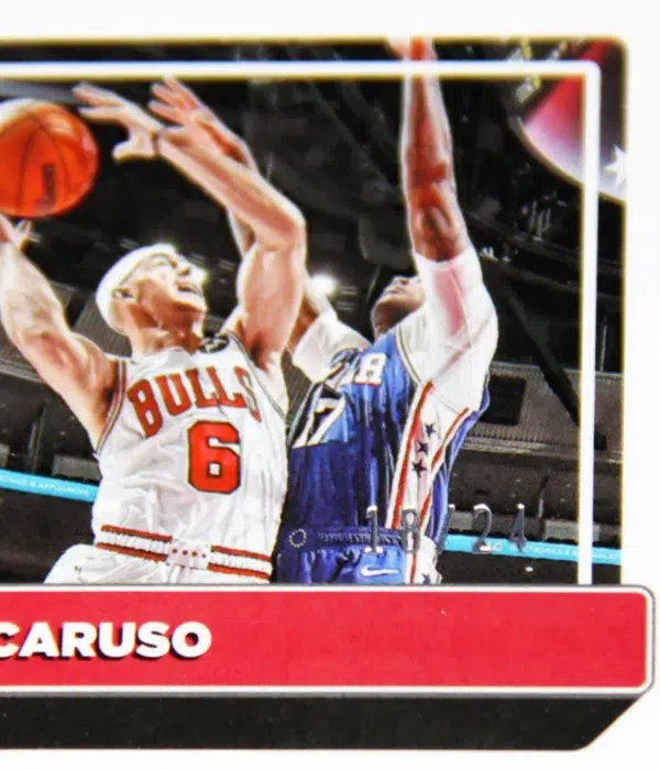 2022-23 Alex Caruso #54 Panini Donruss Optic Choice Blue Mojo Prizm SN#18 - detail
