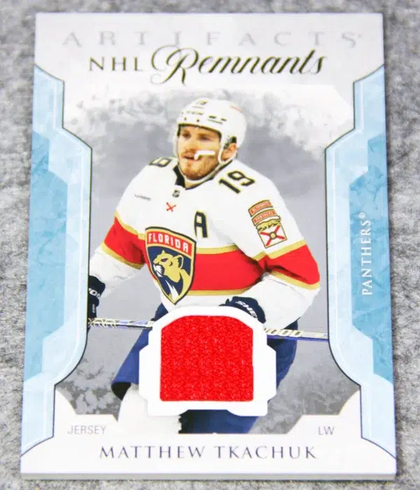 2023-24 Matthew Tkachuk #NR-MT Upper Deck Artifacts NHL Remnants Patch - front