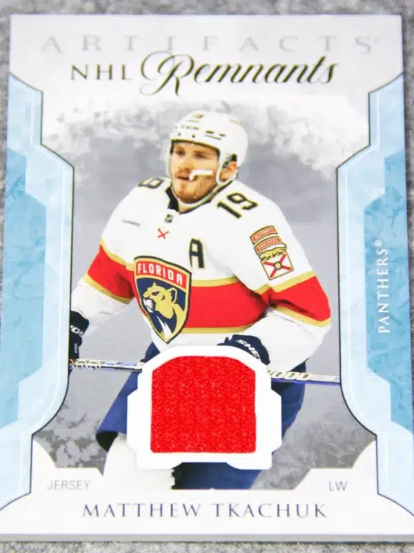 2023-24 Matthew Tkachuk #NR-MT Upper Deck Artifacts NHL Remnants Patch - front