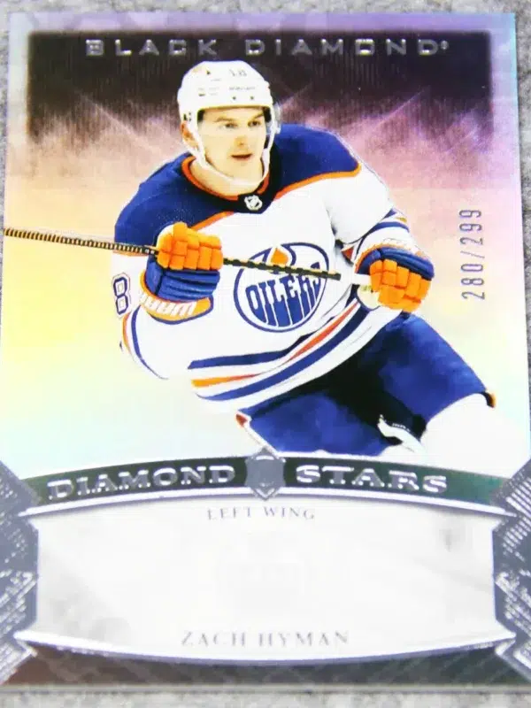 2023-24 Zach Hyman #BDS-ZH Upper Deck Black Diamond Stars SN#280 - front