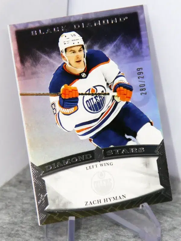 2023-24 Zach Hyman #BDS-ZH Upper Deck Black Diamond Stars SN#280 - stand