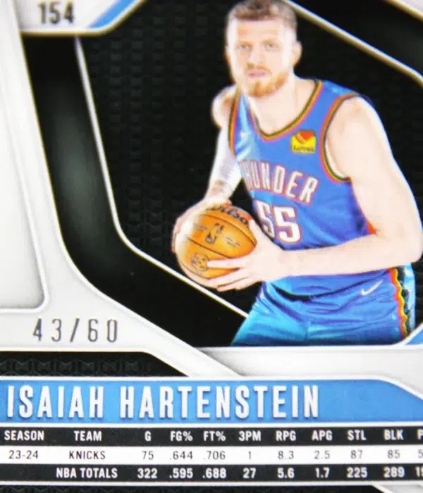 2024-25 Isaiah Hartenstein #154 Panini Prizm Orange Wave Prizm SN#43 - detail