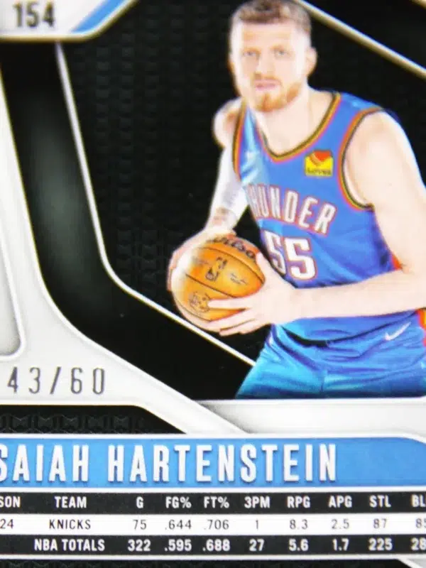 2024-25 Isaiah Hartenstein #154 Panini Prizm Orange Wave Prizm SN#43 - detail