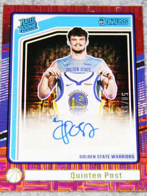 2024-25 Quinten Post #298 Panini Donruss Rated Rookie Red Choice RC SN#58 - front
