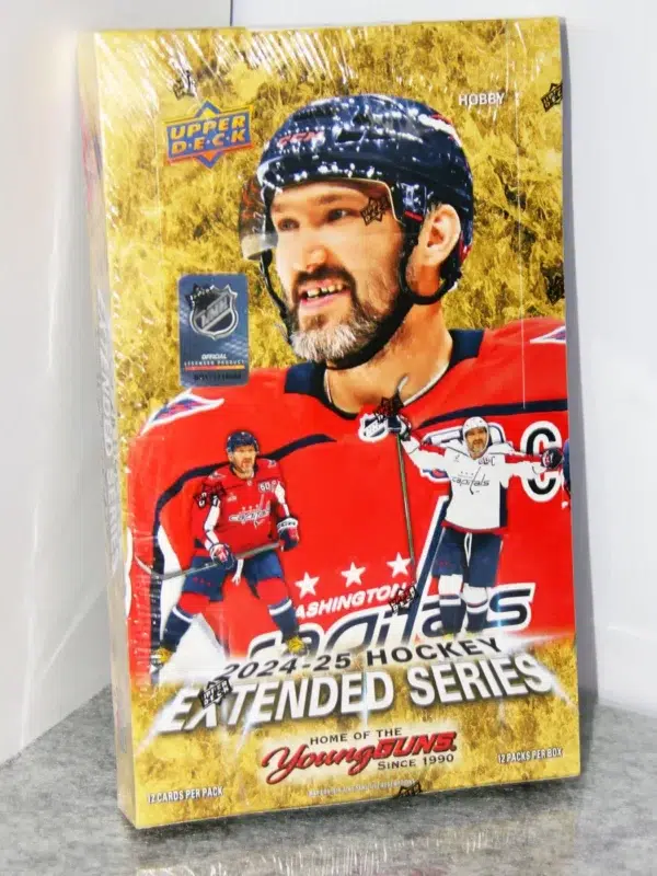 2024-25 Upper Deck Hockey Extended Series Hobby Box - stand