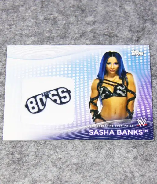2021 Sasha Banks #SLP-SB Topps WWE Women's Division Superstar Logo Patch SN#145 - front