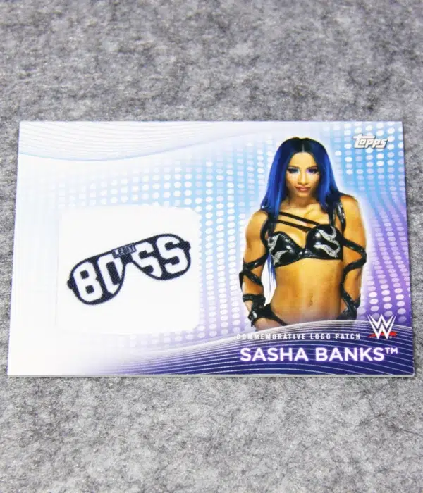 2021 Sasha Banks #SLP-SB Topps WWE Women's Division Superstar Logo Patch SN#145 - front