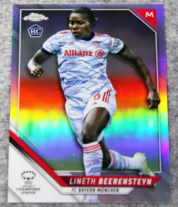 2022 Lineth Beerensteyn #96 Topps Chrome UEFA Women's Champions League Refractor RC - front