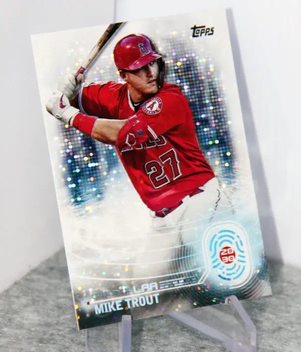 2023 Mike Trout #T2030-1 Topps 2030 Silver Disco Refractor - stand