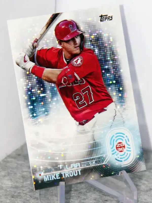 2023 Mike Trout #T2030-1 Topps 2030 Silver Disco Refractor - stand