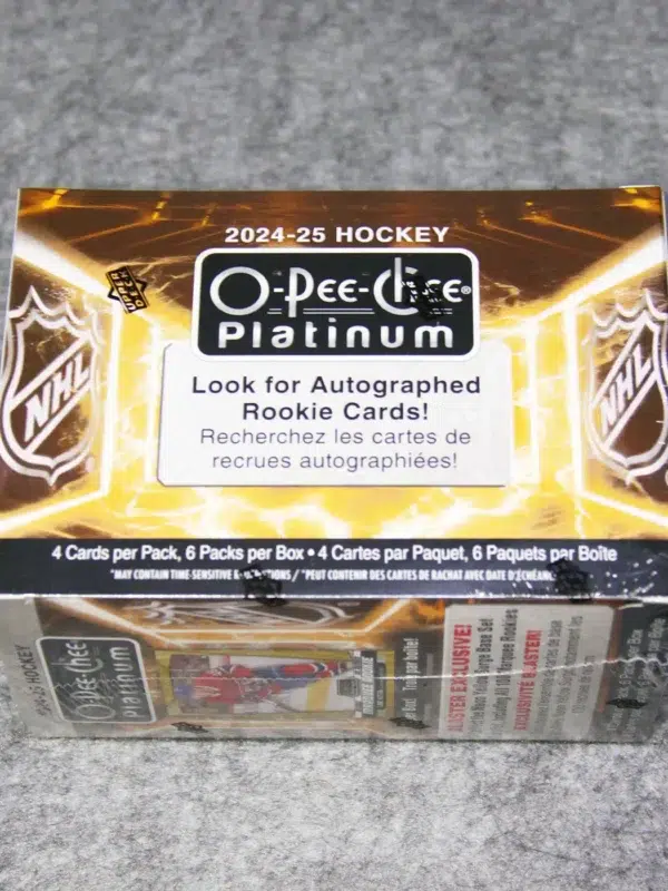 2024-25 Upper Deck O-Pee-Chee Platinum Hockey NHL Blaster Box - back