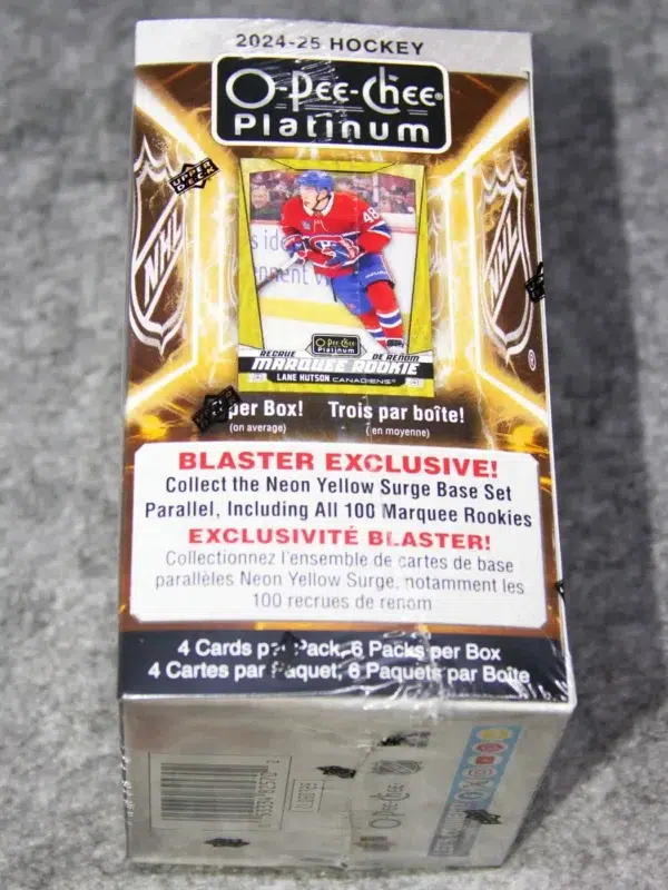 2024-25 Upper Deck O-Pee-Chee Platinum Hockey NHL Blaster Box - side