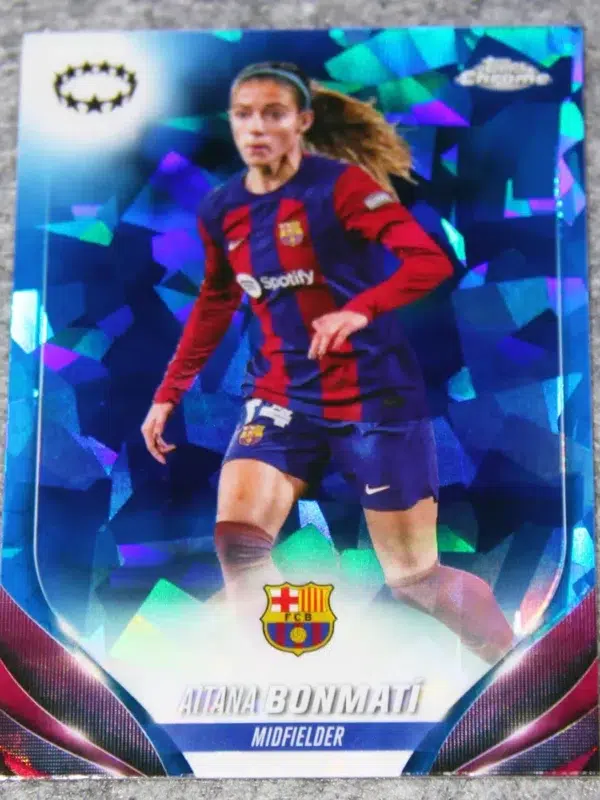 2024 Aitana Bonmati #1 Topps Chrome Sapphire UEFA Women's Champions League - front