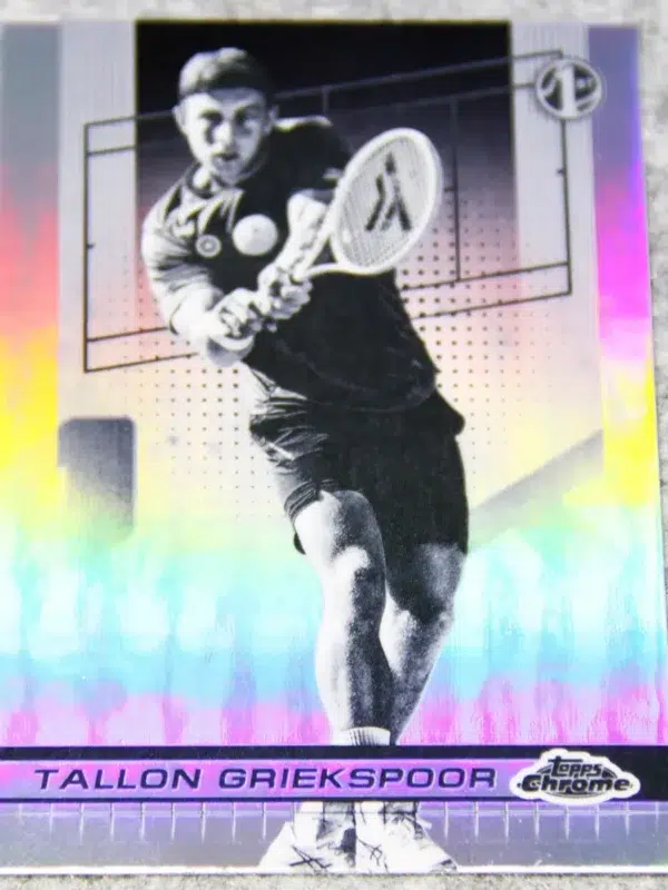 2024 Tallon Griekspoor #111 Topps Chrome Tennis 1st Negative Refractor - front