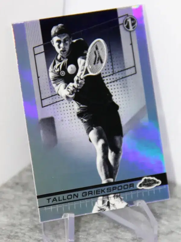 2024 Tallon Griekspoor #111 Topps Chrome Tennis 1st Negative Refractor - stand