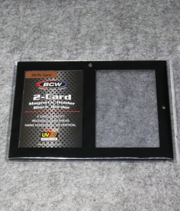 BCW Magnetic 2-Card Holder Black Border 35 pt - front