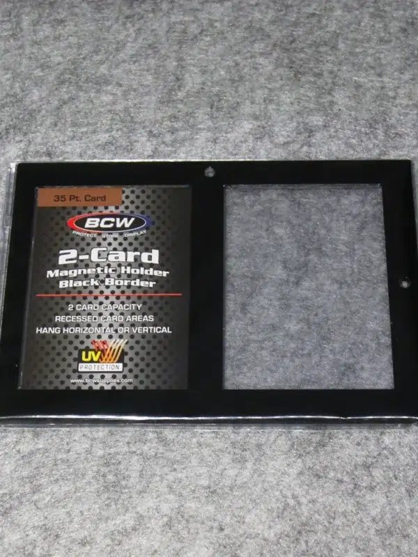 BCW Magnetic 2-Card Holder Black Border 35 pt - front