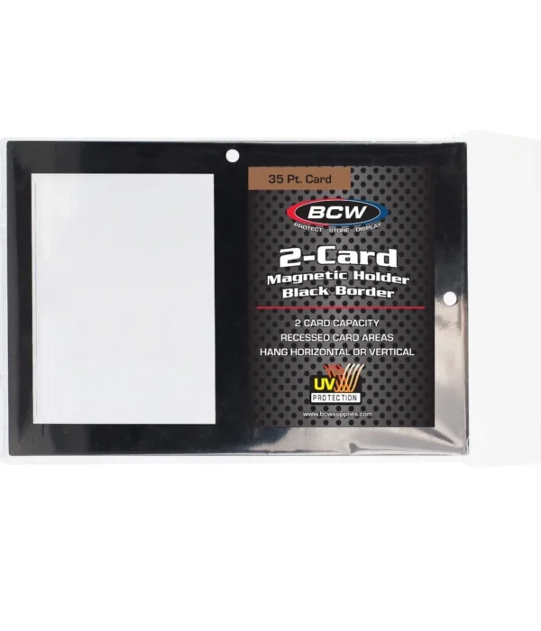 BCW Magnetic 2-Card Holder Black Border 35 pt - supplier