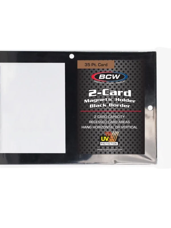 BCW Magnetic 2-Card Holder Black Border 35 pt - supplier