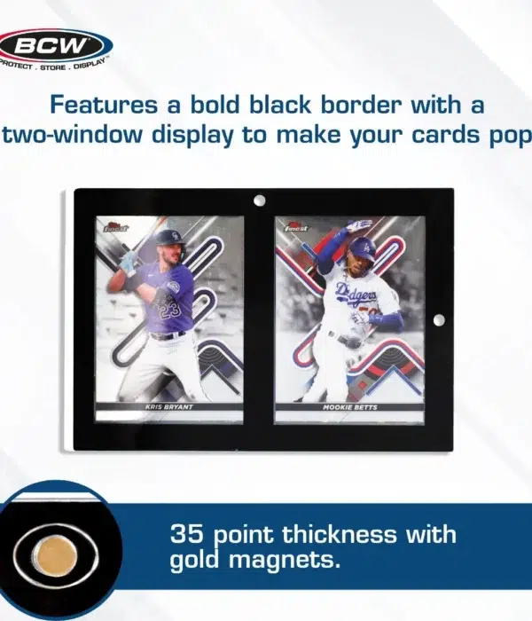 BCW Magnetic 2-Card Holder Black Border 35 pt - supplier2