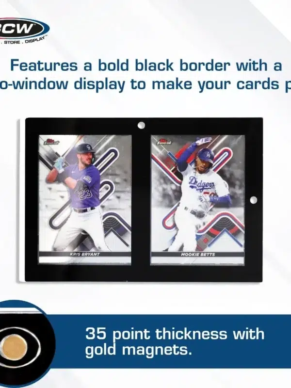 BCW Magnetic 2-Card Holder Black Border 35 pt - supplier2