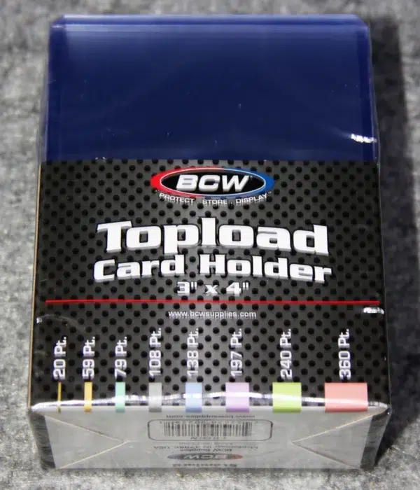 BCW Topload Card Holders 3 x 4 20pt - back