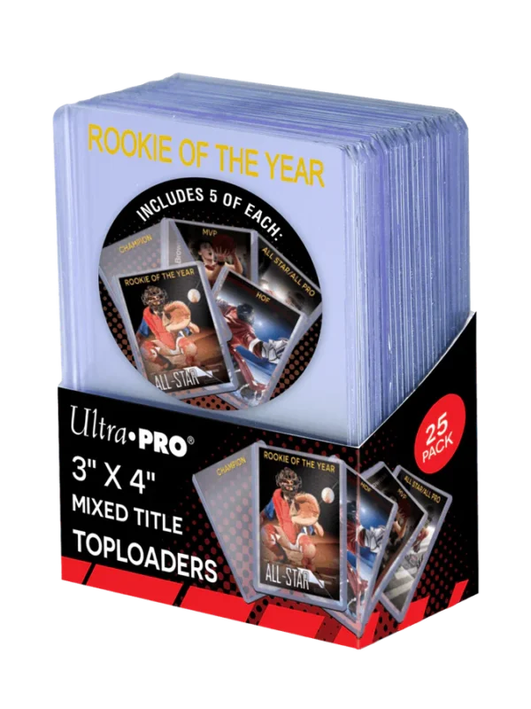 Ultra PRO Mixed Title Gold Toploaders 3 x 4 35pt - supplier