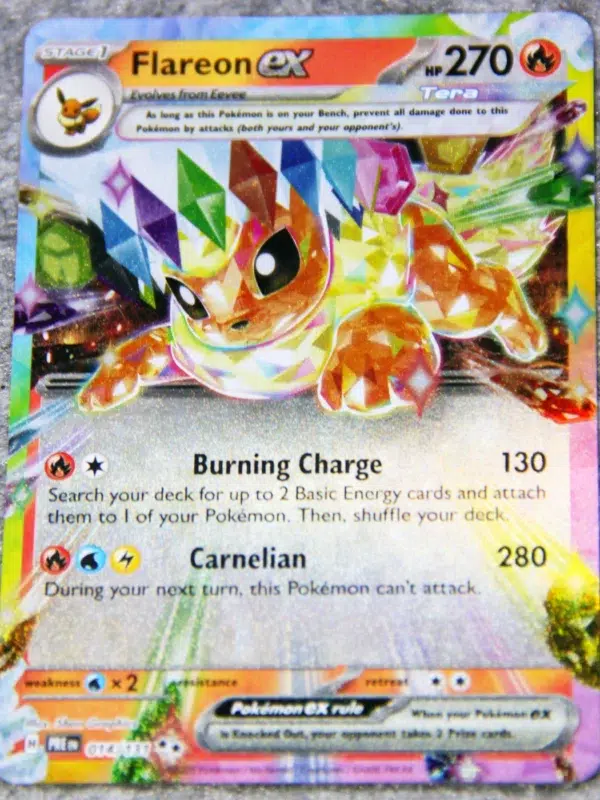 2025 Flareon EX 014/131 SV Pokemon Prismatic Evolutions Double Rare Holo