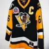 Mario Lemieux #66 Pittsburgh Penguins 1991-92 Stanley Cup Mitchell & Ness Throwback NHL Hockey Jersey - M - front