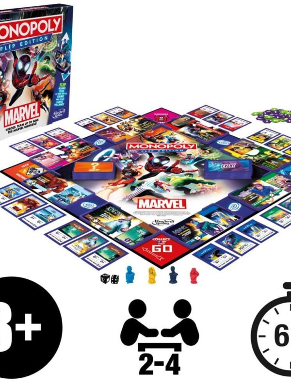 Monopoly Marvel Flip Edition Board Game - English Version - detail