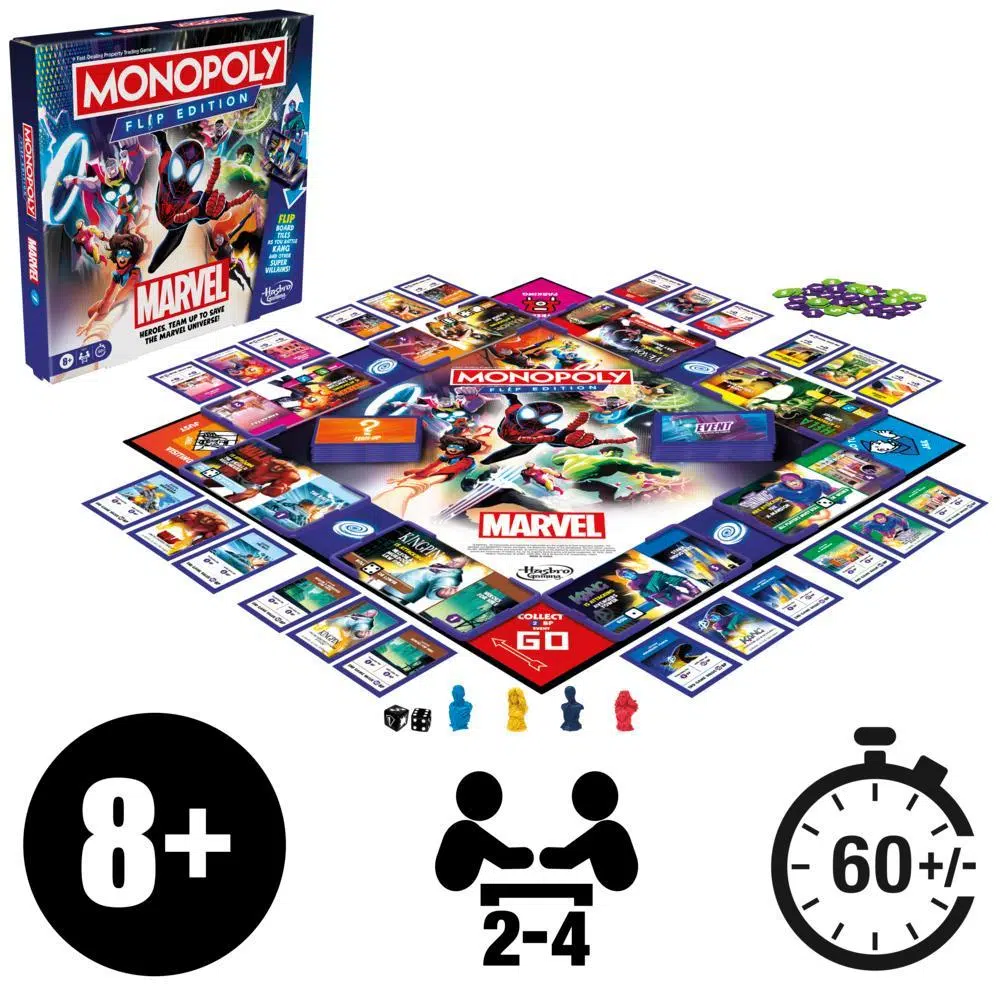 Monopoly Marvel Flip Edition Board Game - English Version - detail