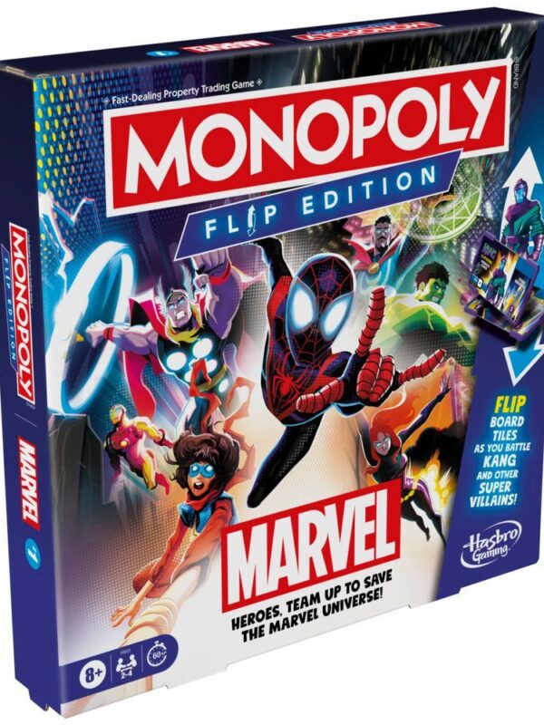 Monopoly Marvel Flip Edition Board Game - English Version - stand