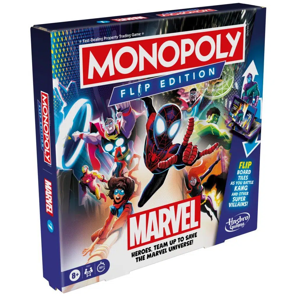 Monopoly Marvel Flip Edition Board Game - English Version - stand