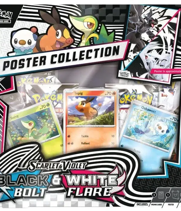 Pokemon TCG Scarlet & Violet White Flare and Black Bolt - Poster Collection - front