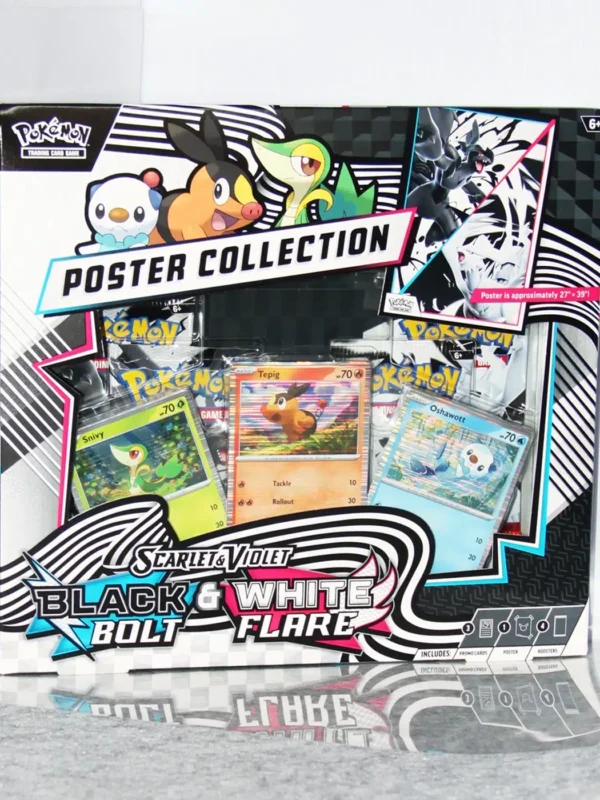 Pokemon TCG Scarlet & Violet White Flare and Black Bolt - Poster Collection - stand