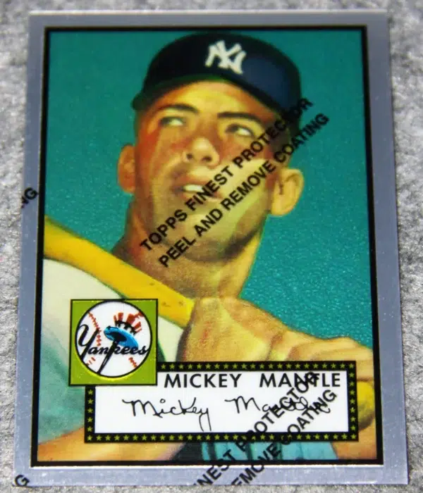 1996 Mickey Mantle #2 Topps Chrome Commemorative Set 1952 #311 Reprint