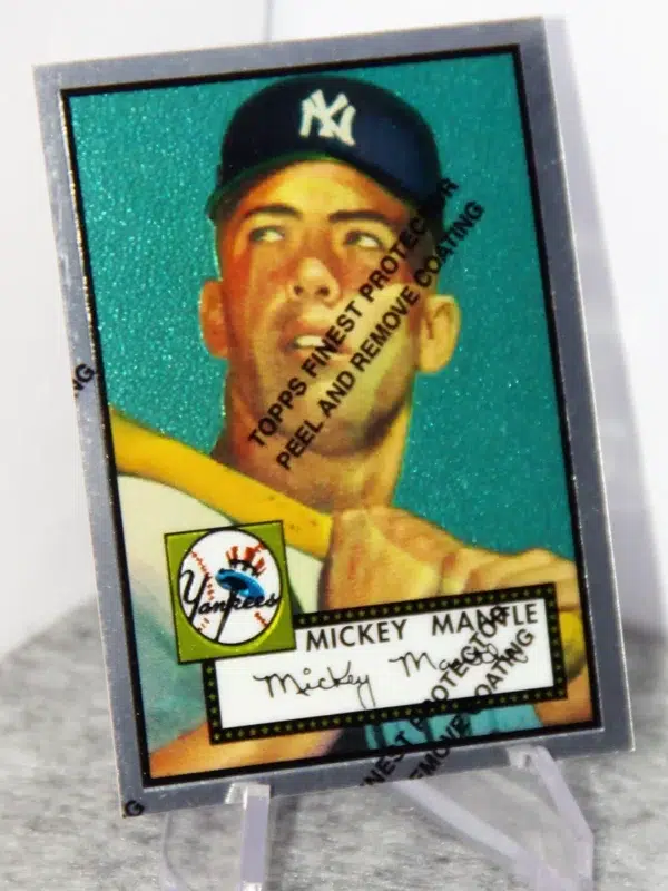 1996 Mickey Mantle #2 Topps Chrome Commemorative Set 1952 #311 Reprint