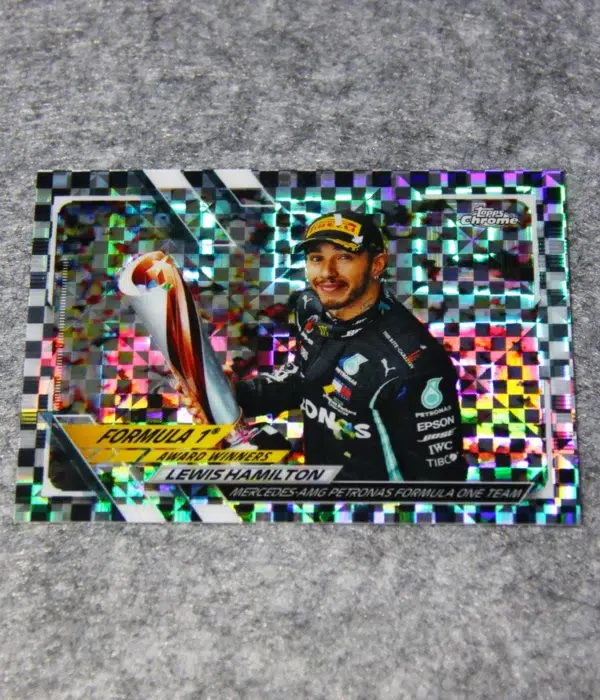 2021 Lewis Hamilton #171 Topps Chrome F1 Checker Flag Refractor SP
