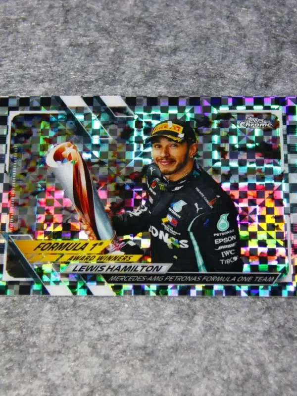 2021 Lewis Hamilton #171 Topps Chrome F1 Checker Flag Refractor SP