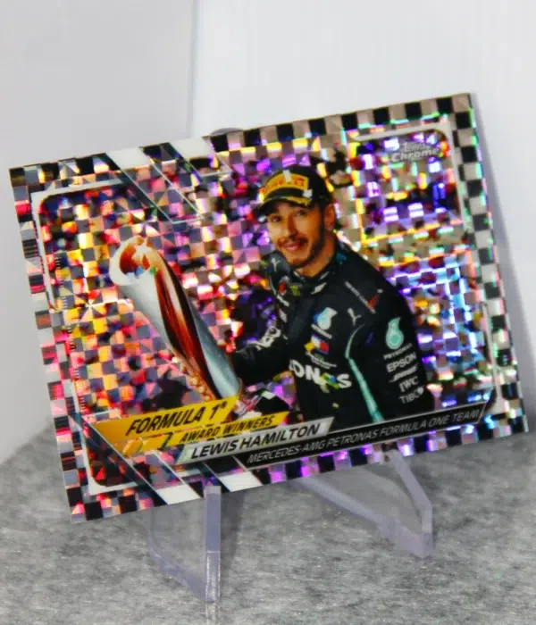2021 Lewis Hamilton #171 Topps Chrome F1 Checker Flag Refractor SP