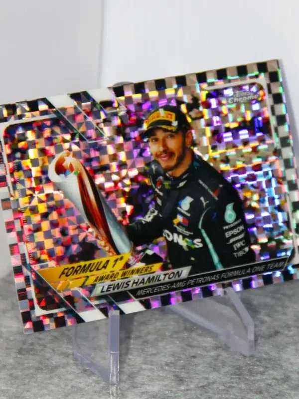 2021 Lewis Hamilton #171 Topps Chrome F1 Checker Flag Refractor SP
