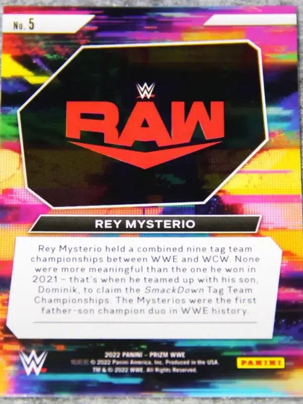 2022 Rey Mysterio #5 Panini Prizm RAW Next Level
