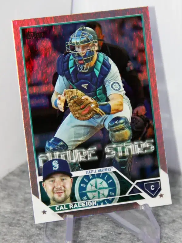 2023 Cal Raleigh #160 Topps Series 1 Future Stars Rainbow Foil
