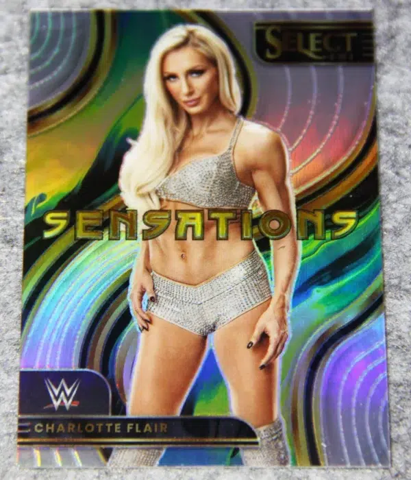 2023 Charlotte Flair #5 Panini Select WWE Smack Down Sensations Silver Prizm