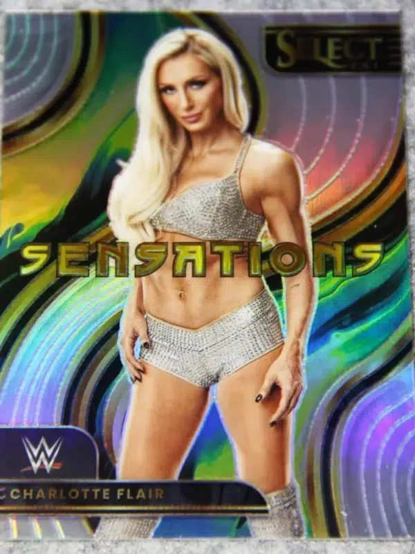 2023 Charlotte Flair #5 Panini Select WWE Smack Down Sensations Silver Prizm