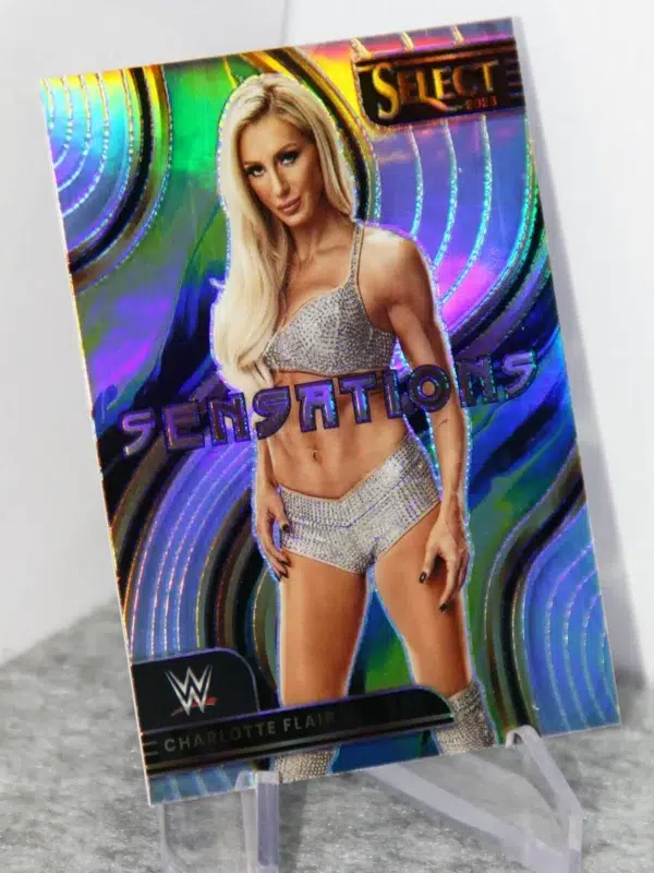 2023 Charlotte Flair #5 Panini Select WWE Smack Down Sensations Silver Prizm
