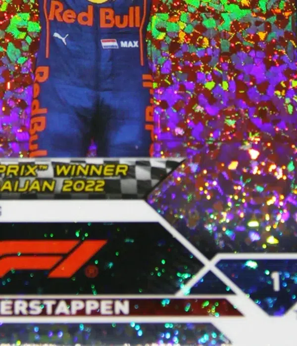 2023 Max Verstappen #151 Topps Chrome F1 GP Winner Mini Diamond Refractor /299